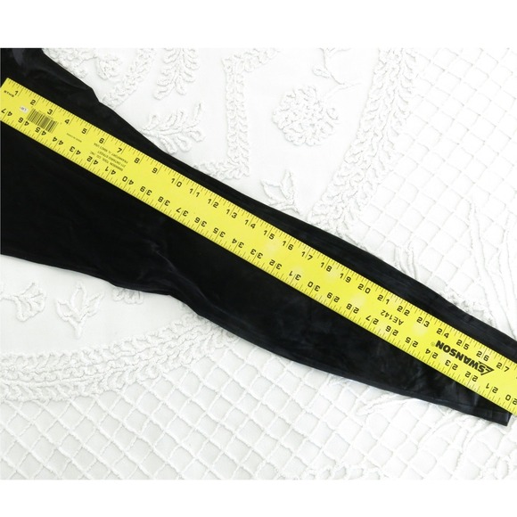 Lululemon Wunder Under Tight Black Velvet Leggings Womens 10 28" Lounge - Picture 3 of 7